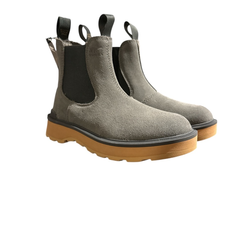 Sorel Hi-Line Chelsea Boot Grey 6.5 Tan Sole NWT Waterproof - Picture 2 of 6